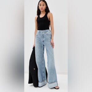Agolde Cuffed Dame Jeans - Wide Leg - Size 25 - NWOT